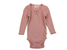Wheat body rib lace soft lilac
